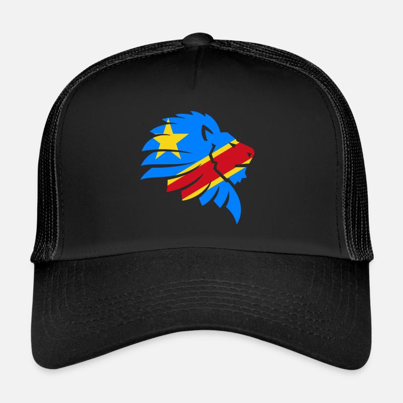 Kongo Zaire Kongu Congo Kongó Flagge Löwe Geschenk Trucker Cap