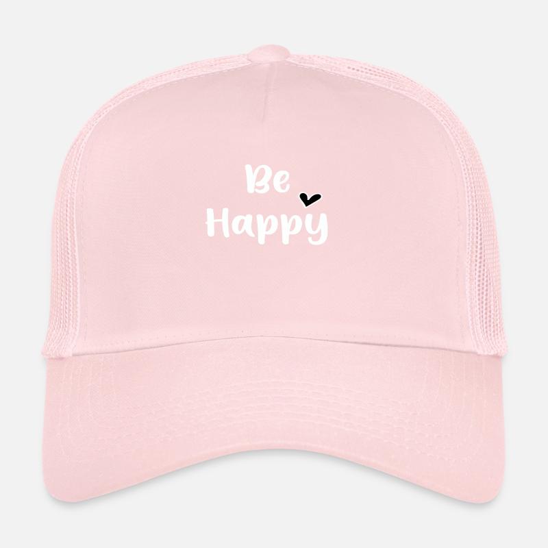 Be Happy Glücklich Geschenkidee Geschenk Trucker Cap