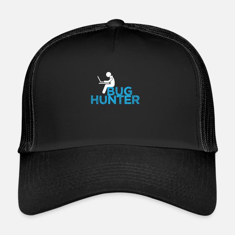 Code de bogue du programmeur Cadeau de développeur drôle de pirate - Casquette trucker  - noir/noir