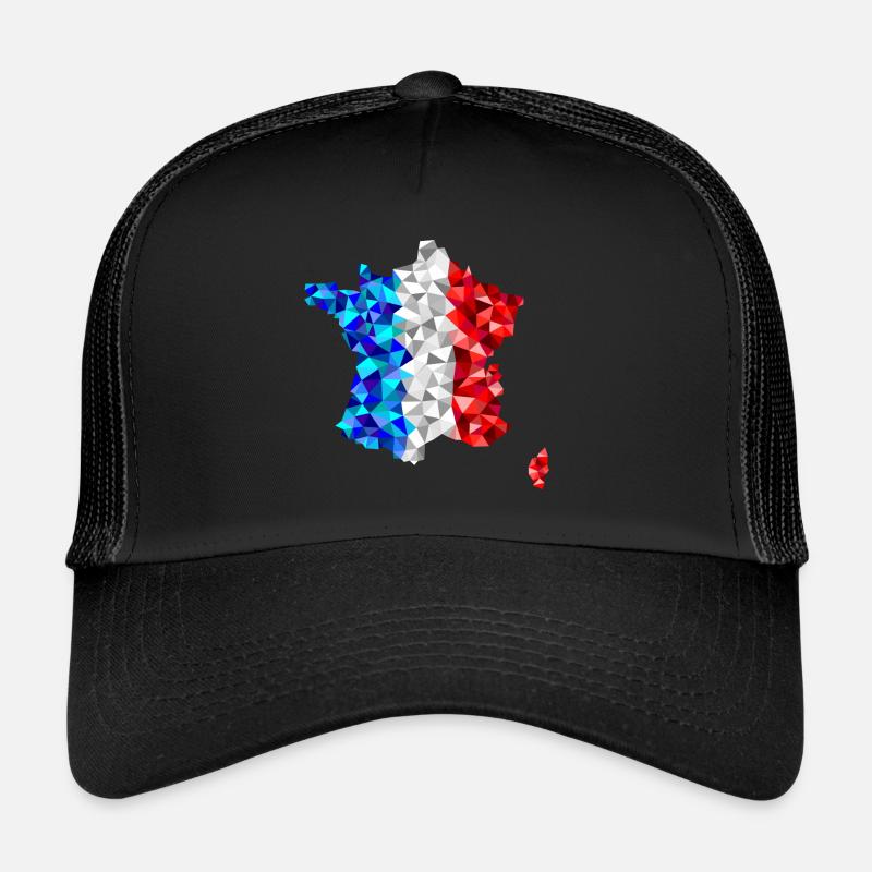 France de style diamant low poly Casquette trucker 