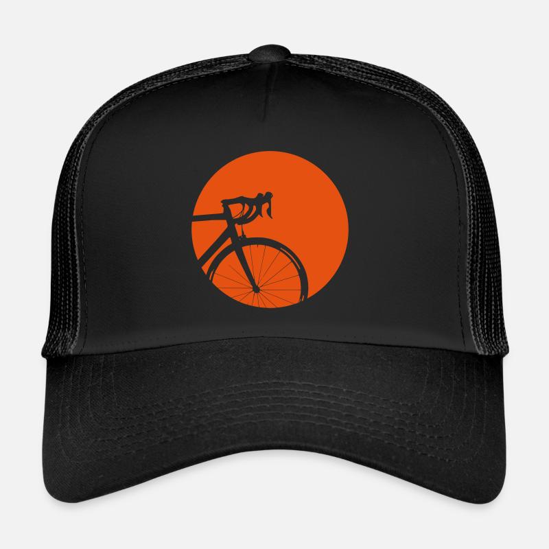 Vélo de route devant la lune Casquette trucker 