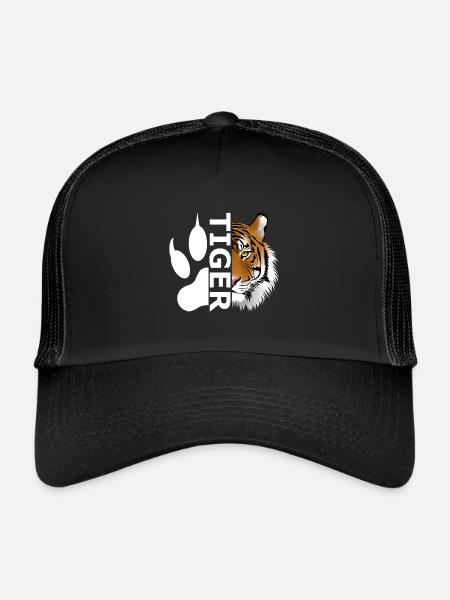 Tigre - Casquette trucker  - noir/noir - Devant