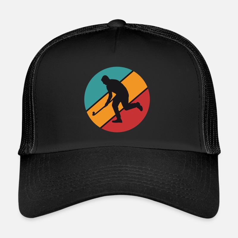 Hockeyspieler - Trucker Cap - Schwarz/Schwarz