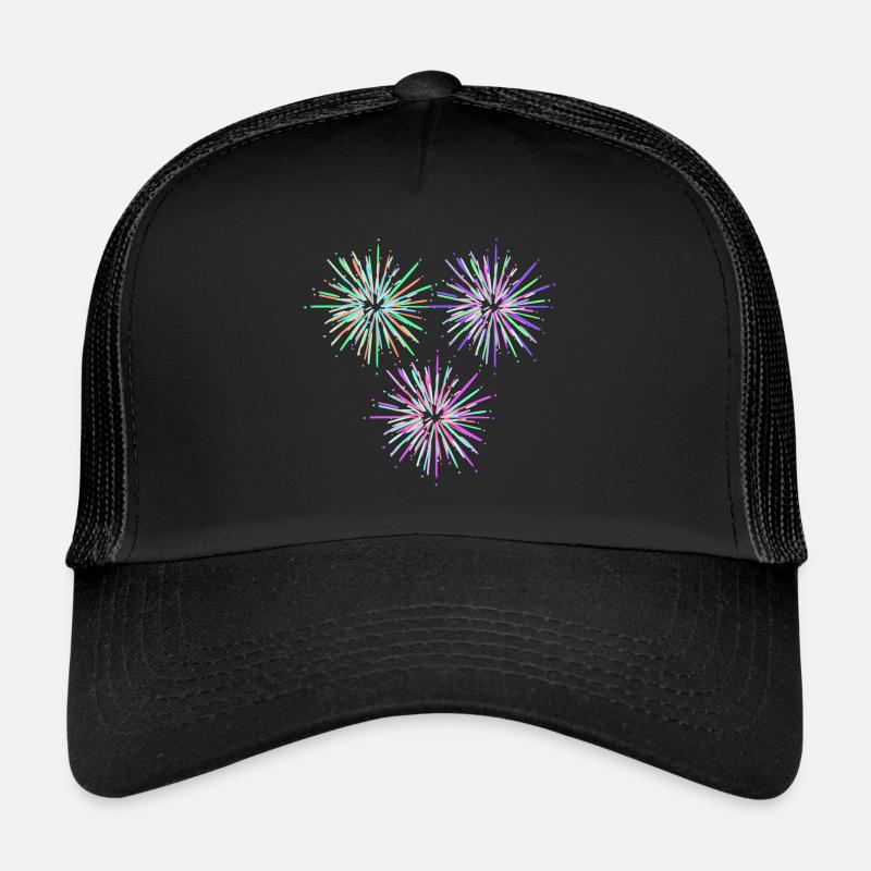Fusée de feu d'artifice - Casquette trucker  - noir/noir
