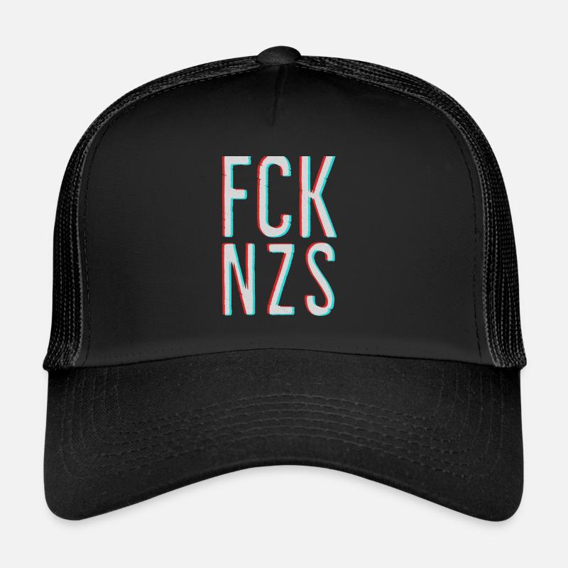 FCK NZS AFD NAZIS TIK TOK 3D Effet RED BLUE Casquette trucker 
