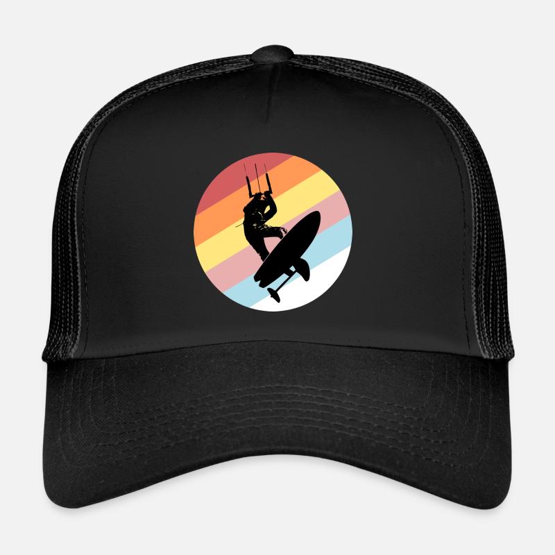 Foil Kite - Trucker Cap - Schwarz/Schwarz