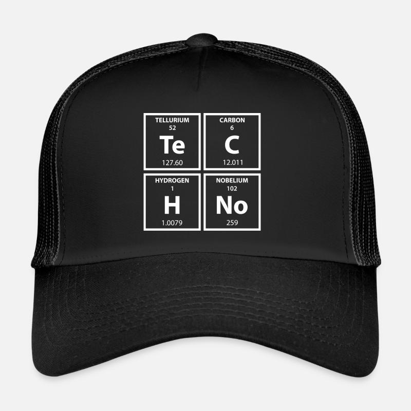 Techno Periodic Table Chemistry Raving Party Trucker Cap