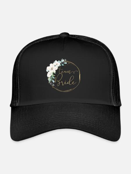 Couronne de fleurs Team Bride 2 - Casquette trucker  - noir/noir - Devant