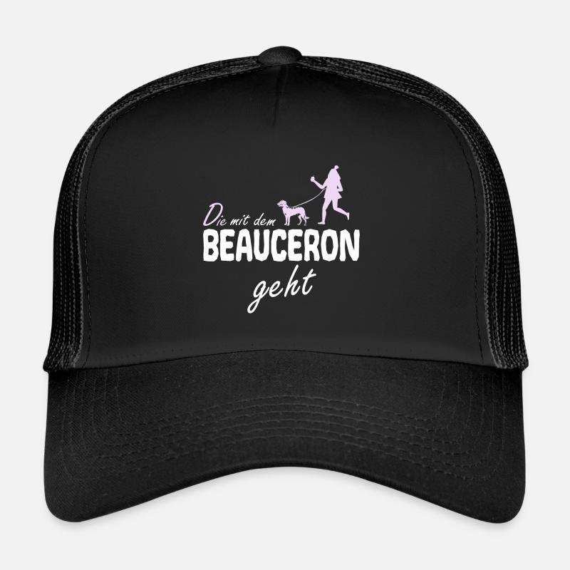 Beauceron die mit dem geht Spruch - Trucker Cap - Schwarz/Schwarz