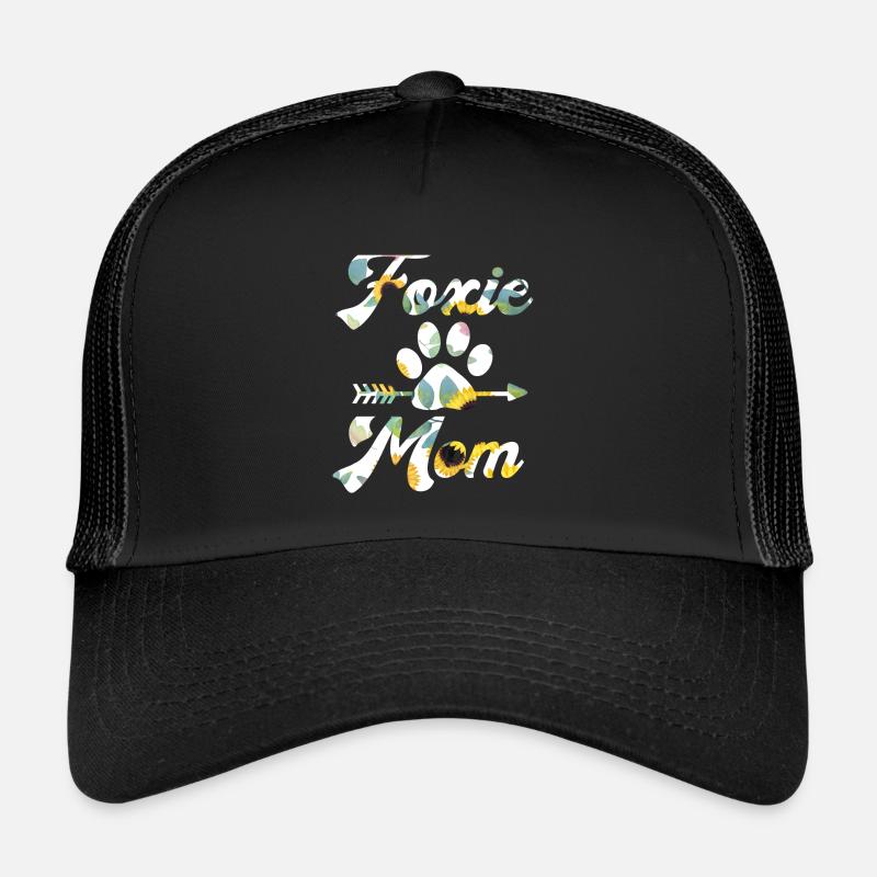 Wirehair Fox Terrier Foxie Mama Fleurs Casquette trucker 