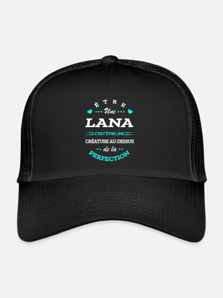LANA PARFAITE - NOM LANA - Casquette trucker  - noir/noir - Devant
