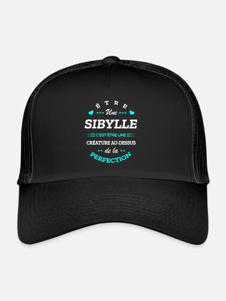 SIBYLLE PARFAITE - NOM SIBYLLE - Casquette trucker  - noir/noir - Devant