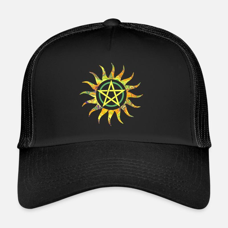 pentagramme au soleil e 258 Casquette trucker 