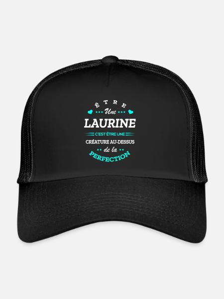 LAURINE PARFAITE - NOM LAURINE - Casquette trucker  - noir/noir - Devant