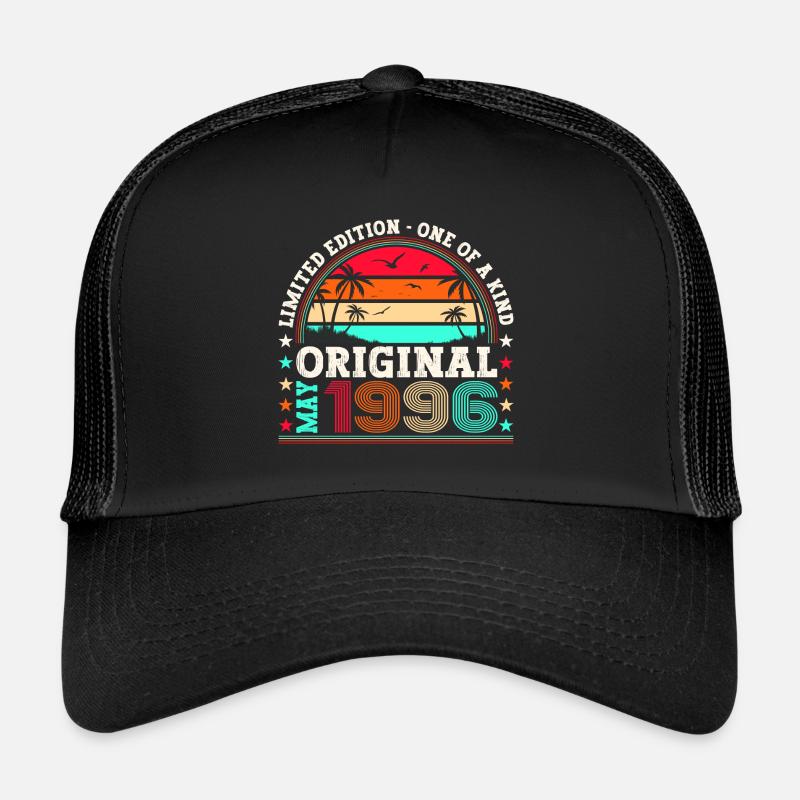 Original Mai 1996 26. Geburtstag Geschenk Herren - Trucker Cap - Schwarz/Schwarz