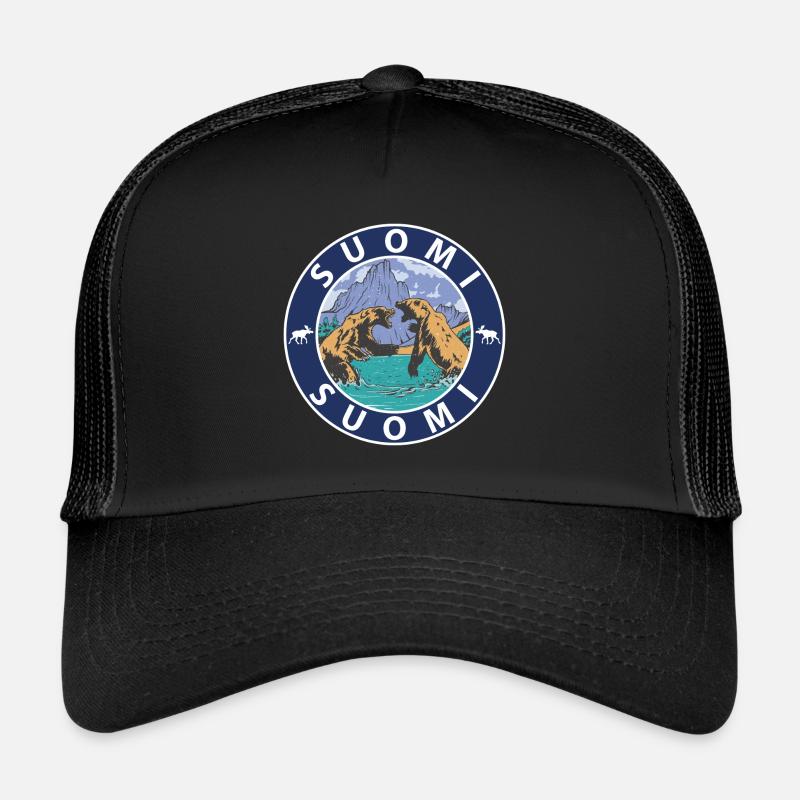 Finnland - Trucker Cap - Schwarz/Schwarz