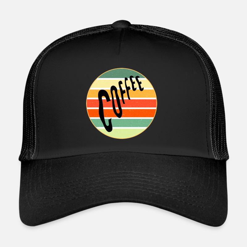 Café Rétro Coucher de soleil Casquette trucker 