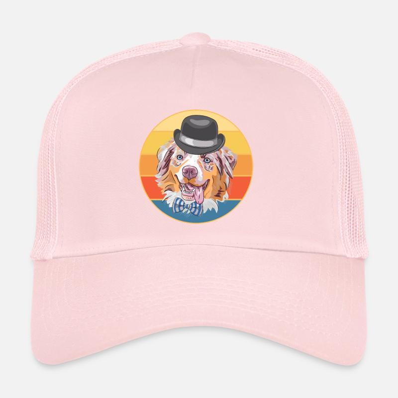 German Shepherd Dog Breed Vintage Retro Sunset Trucker Cap