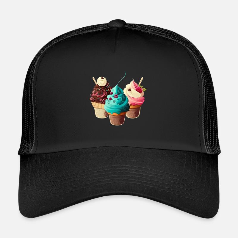 Cupcakes - Trucker Cap - Schwarz/Schwarz
