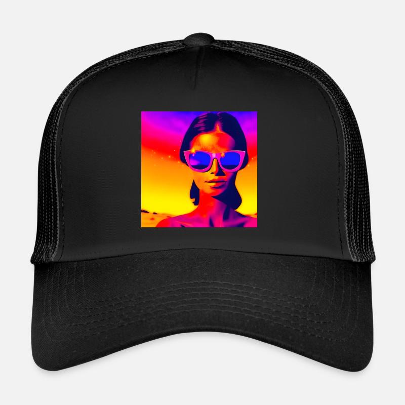 Last sun on Mercury - Trucker Cap - black/black