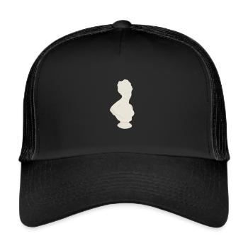 Skulptur Kunst Logo - Trucker Cap - Schwarz/Schwarz - Vorne