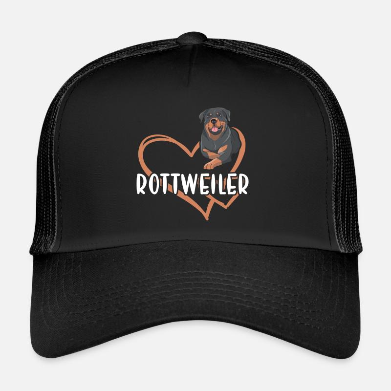 Rottweiler Heart Trucker Cap