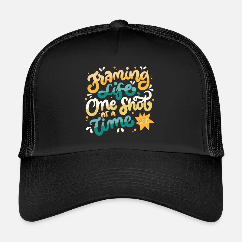 Framing Life One At A Time Photography Camera - Trucker Cap - black/black