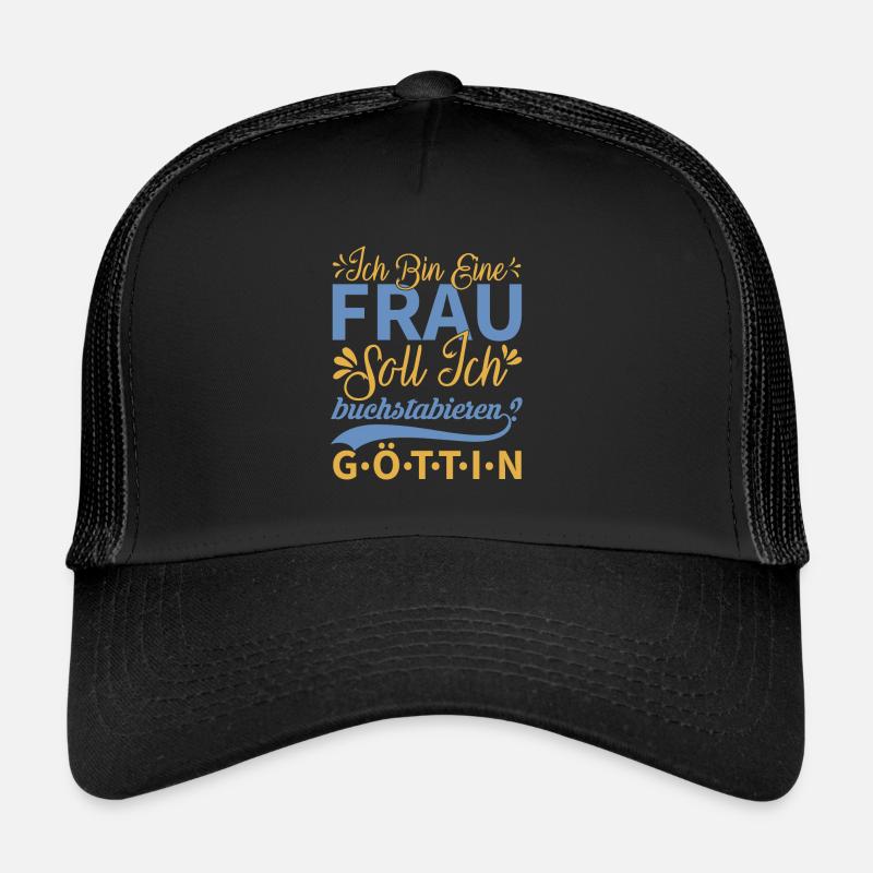 Ich bin eine Frau...... - Trucker Cap - Schwarz/Schwarz