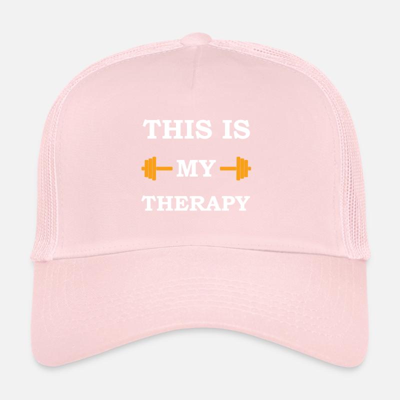 This is my Therapy Barbell Design T-Shirt Trucker Cap