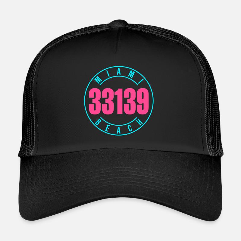 Miami Beach 33139 Casquette trucker 