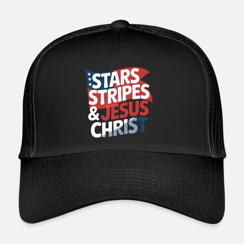 Croyant américain chrétien 4 juillet Jésus Casquette trucker 