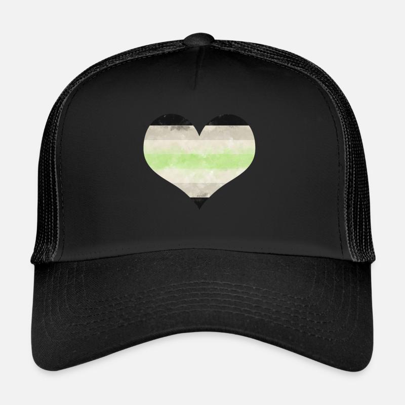 Agender Flagge Herz Trucker Cap