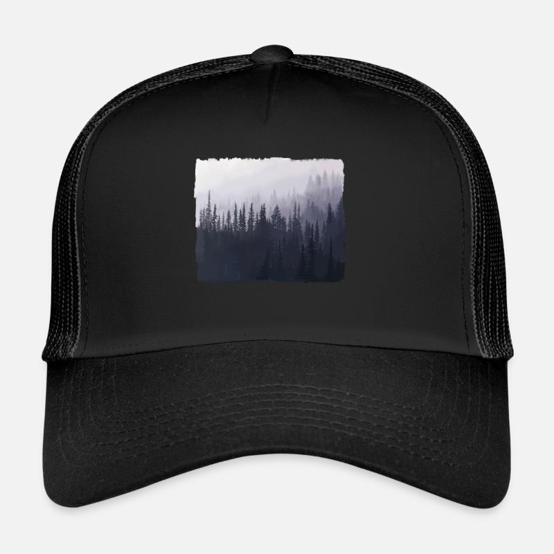 Paysage forestier dans les montagnes Casquette trucker 
