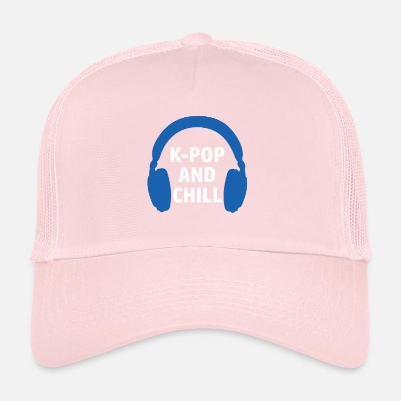 K-Pop and chill Saranghae Korean Pop Music Trucker Cap