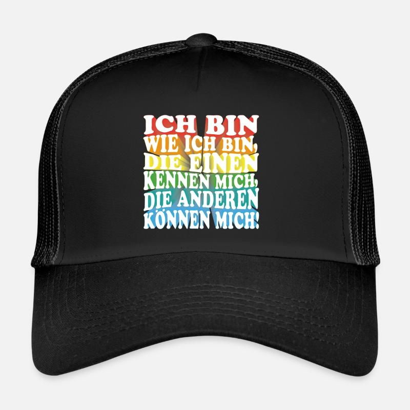Ich bin wie ich bin - Adenauer Zitat in 3D Text Trucker Cap