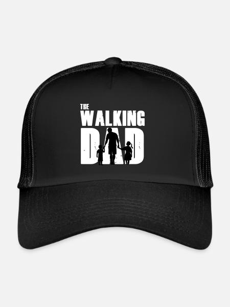 papa qui marche - Casquette trucker  - noir/noir - Devant
