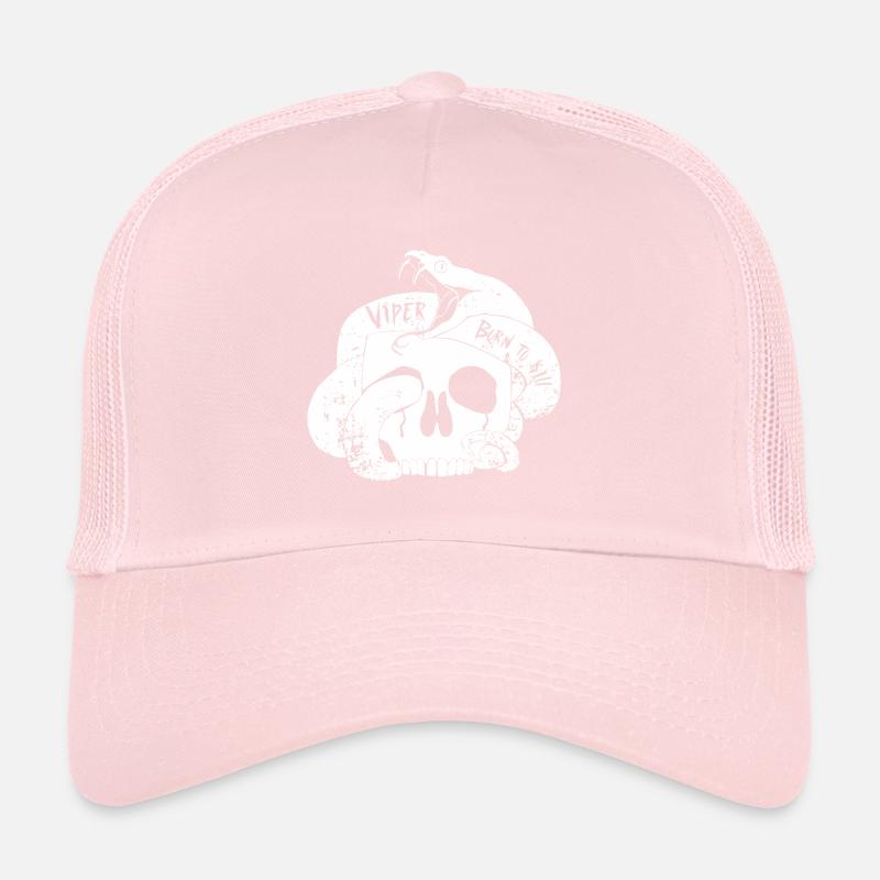 Viper Born To Kill Snake Skull Trucker Cap