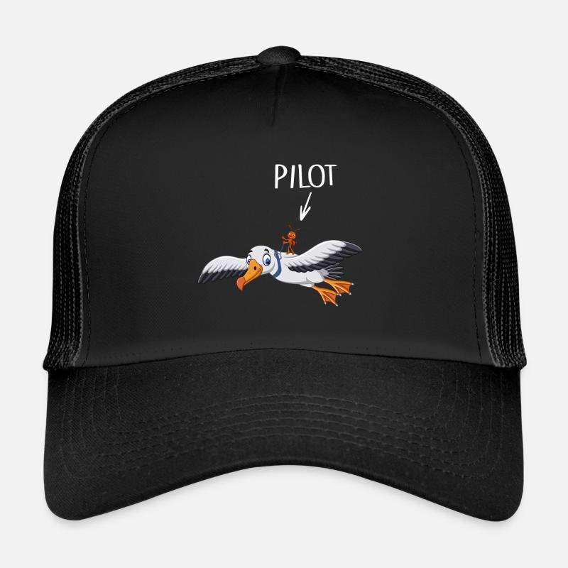 Pilot flies airplane crash pilot Trucker Cap