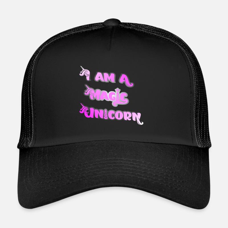 I am a MAGIC UNICORN i am a MAGIC UNICORN - Trucker Cap - black/black