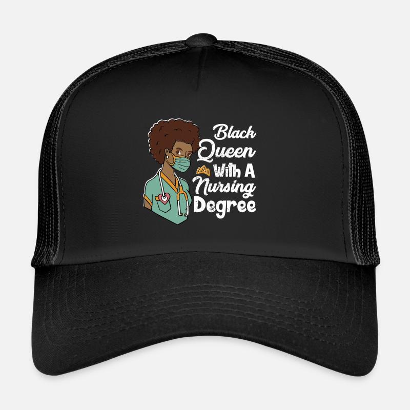 Black Queen With A Nursing Degree Trucker Cap