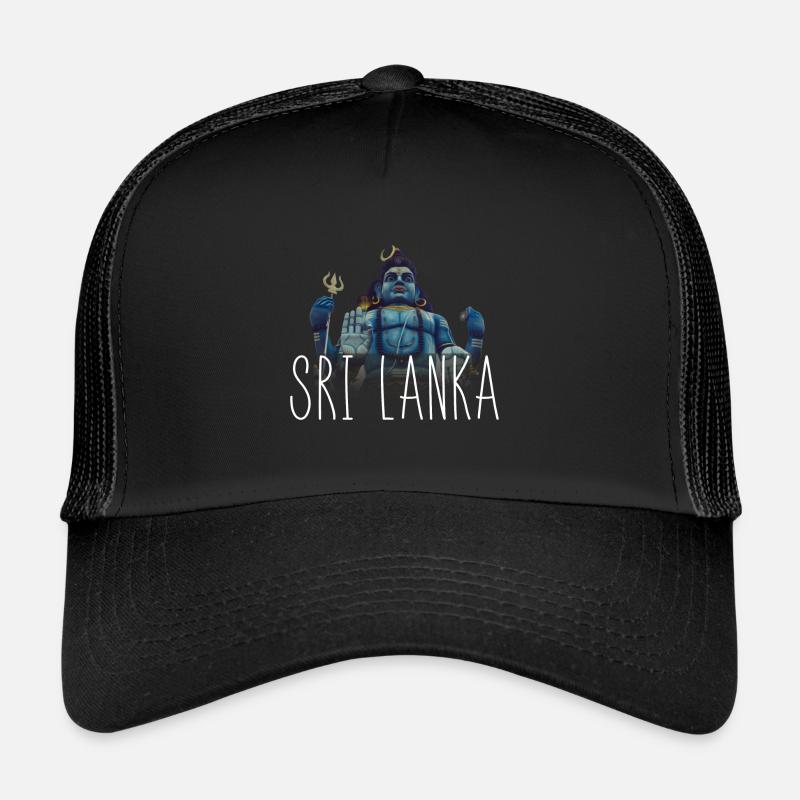 Sri Lanka Buddha Urlaub Tempel Mittelamerika Om - Trucker Cap - Schwarz/Schwarz