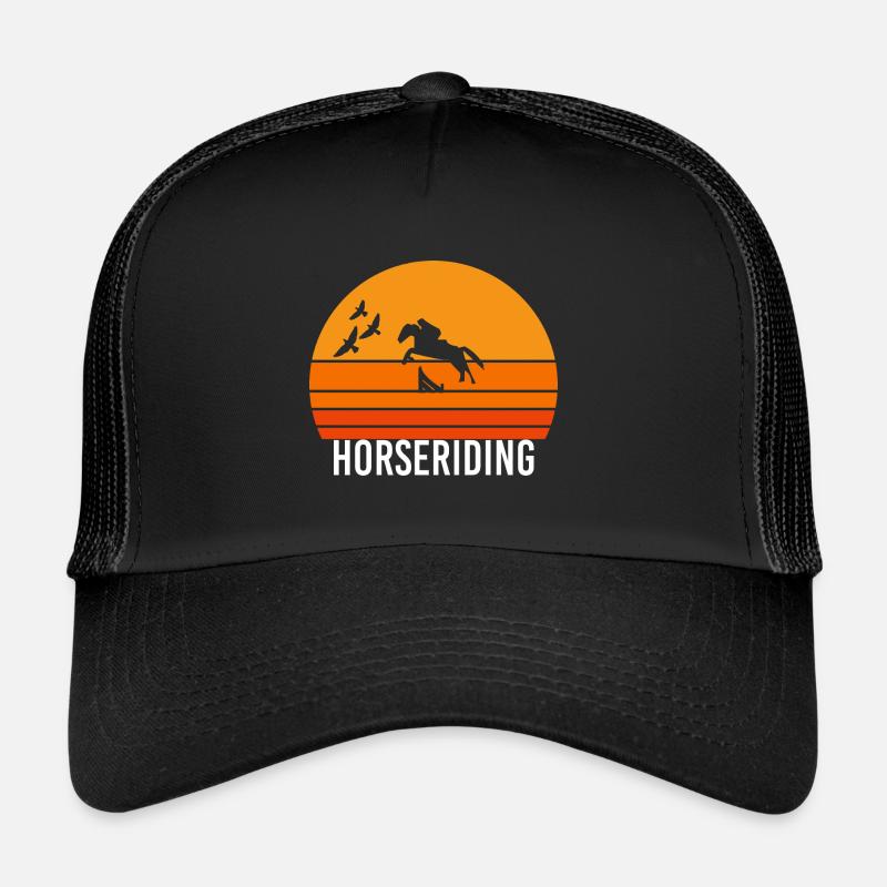 Retro Vintage Sunset Team Pferd Trucker Cap
