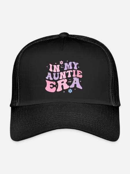 In My Auntie Era Baby Announcement for Aunt - Casquette trucker  - noir/noir - Devant