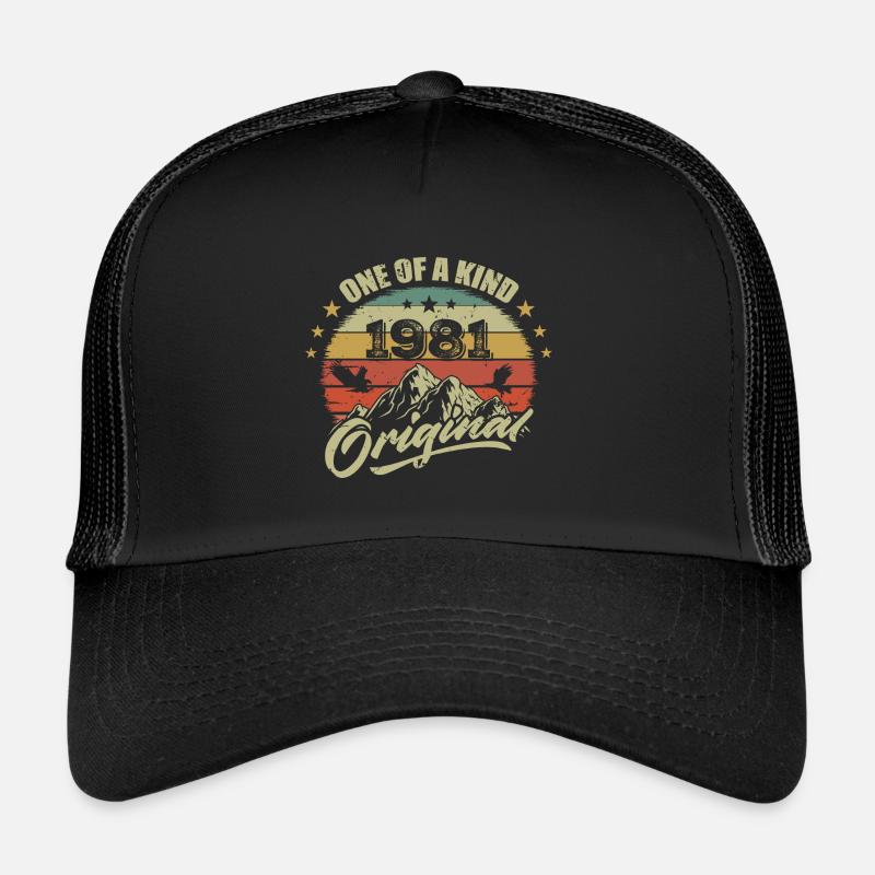 1981 Anniversaire vintage 1981 rétro né en 1981 Casquette trucker 