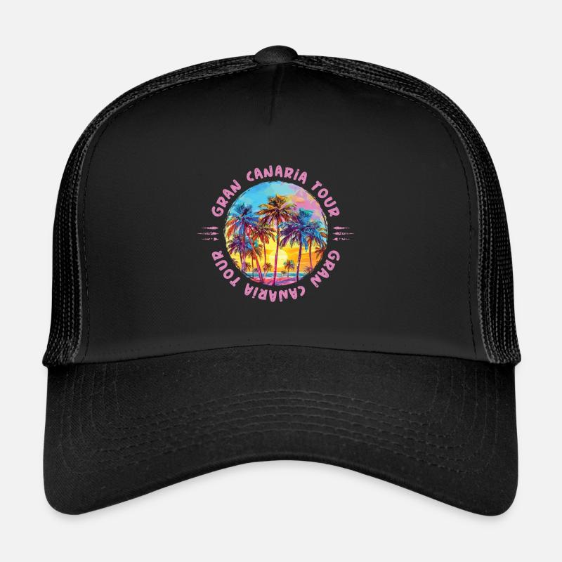 Visite de Gran Canaria Palmiers Casquette trucker 