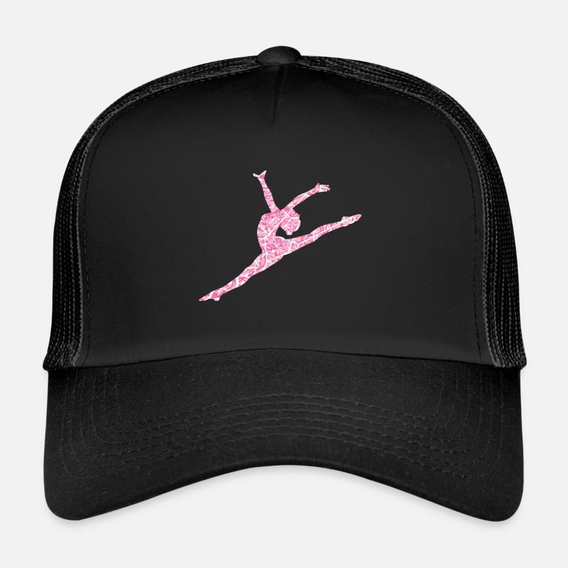 Pink gymnast - Trucker Cap - black/black