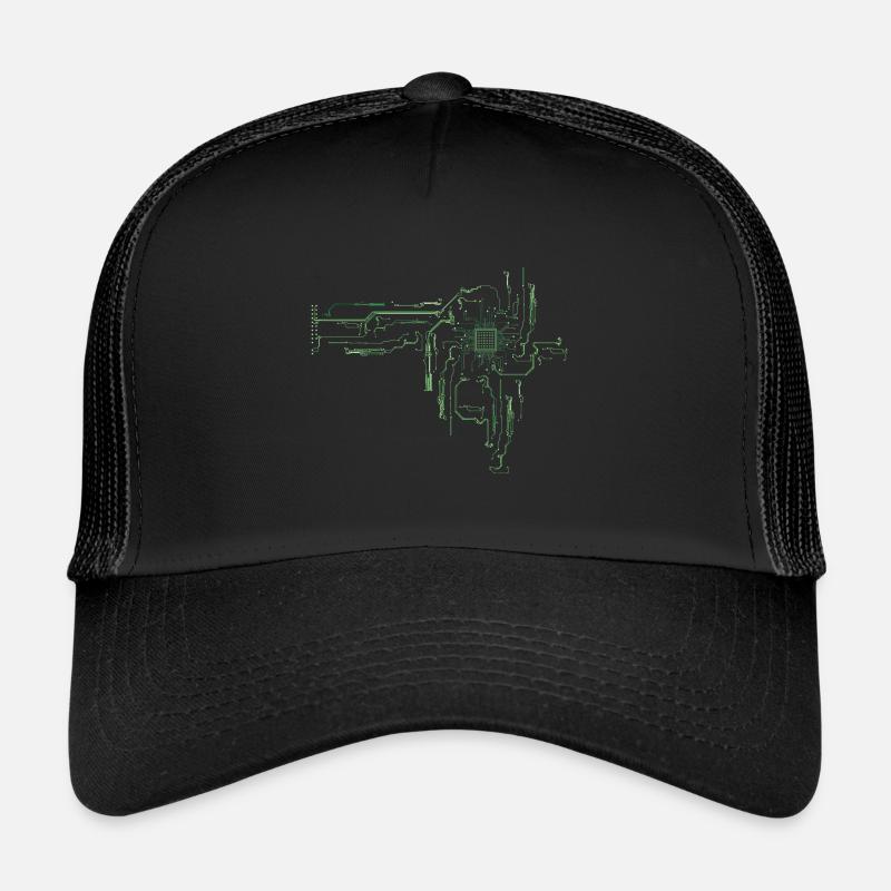 Computer Platine - Trucker Cap - Schwarz/Schwarz