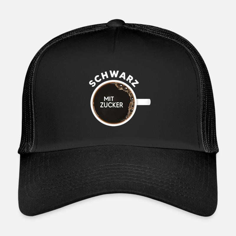 schwarzer Kaffee Kaffeetasse Kaffeetrinker Trucker Cap