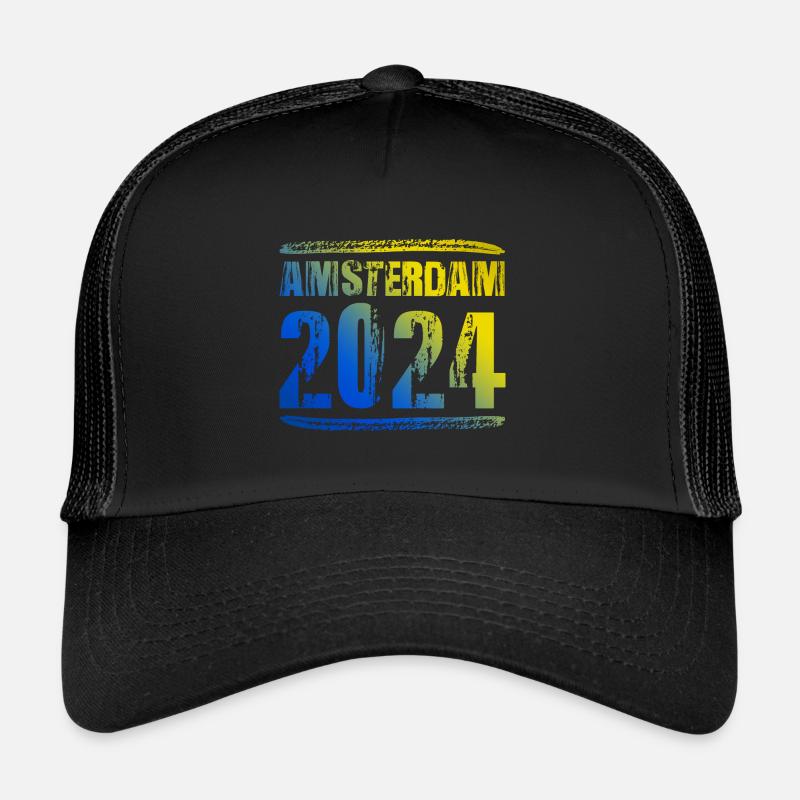 Vacances colorées à Amsterdam 2024 Casquette trucker 