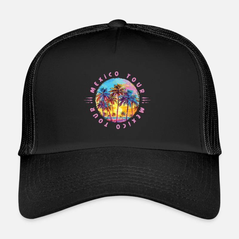 Mexico Tour Palm Trees Trucker Cap